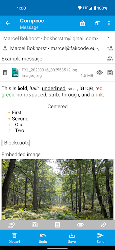 FairEmail, privacy aware email screenshot 8